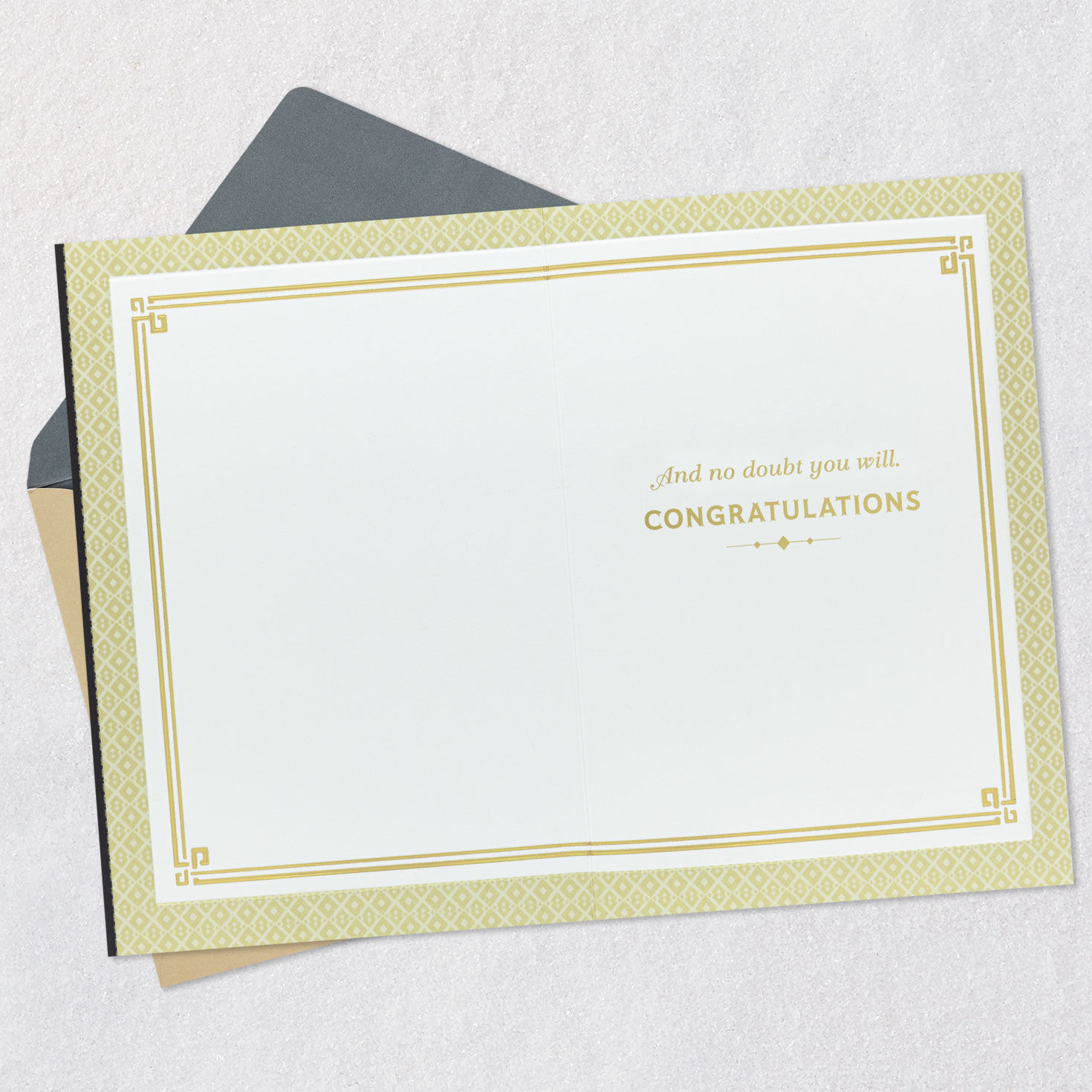 Black and Gold Frame New Job Congratulations Card  image number 3