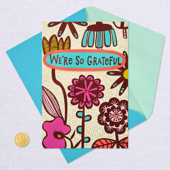 We're So Grateful Thank-You Card From Group, , large image number 5