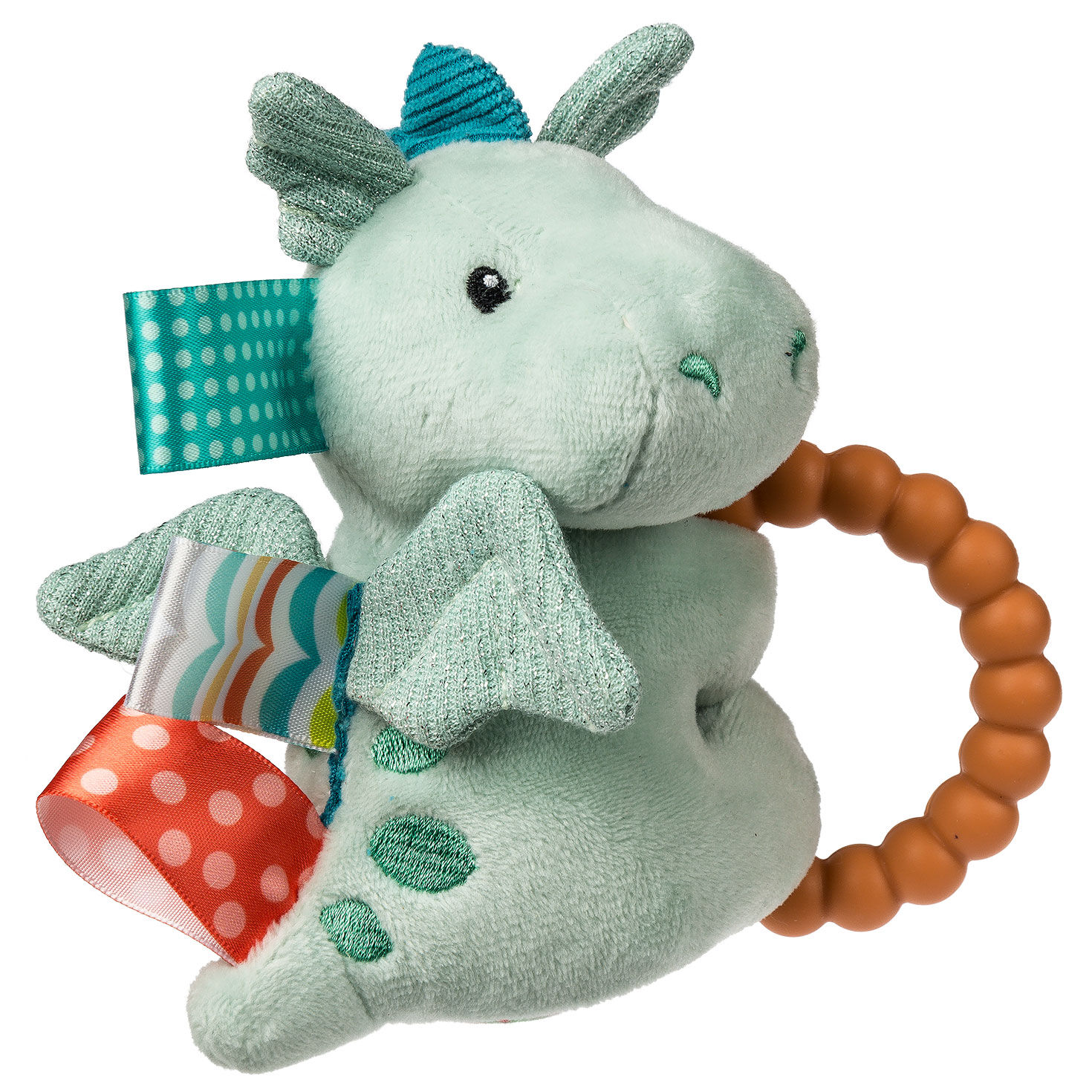 Mary Meyer Taggies Drax Dragon Plush Toy With Teether and Rattle, , large image number 3