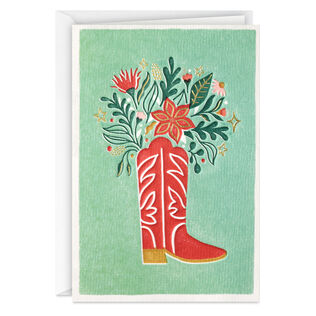 Hallmark x Opry® Holiday Bouquet in Boot Blank Card