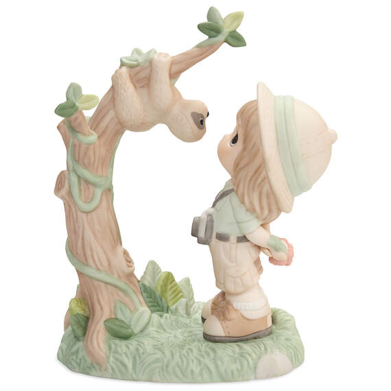 Precious Moments Keep Looking Up Girl and Sloth Figurine, 6.75"