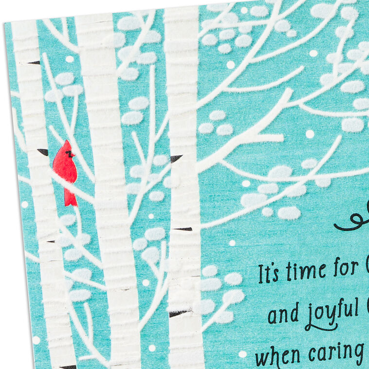 Deer and Bird Christmas Card Card Front Detail image number 4
