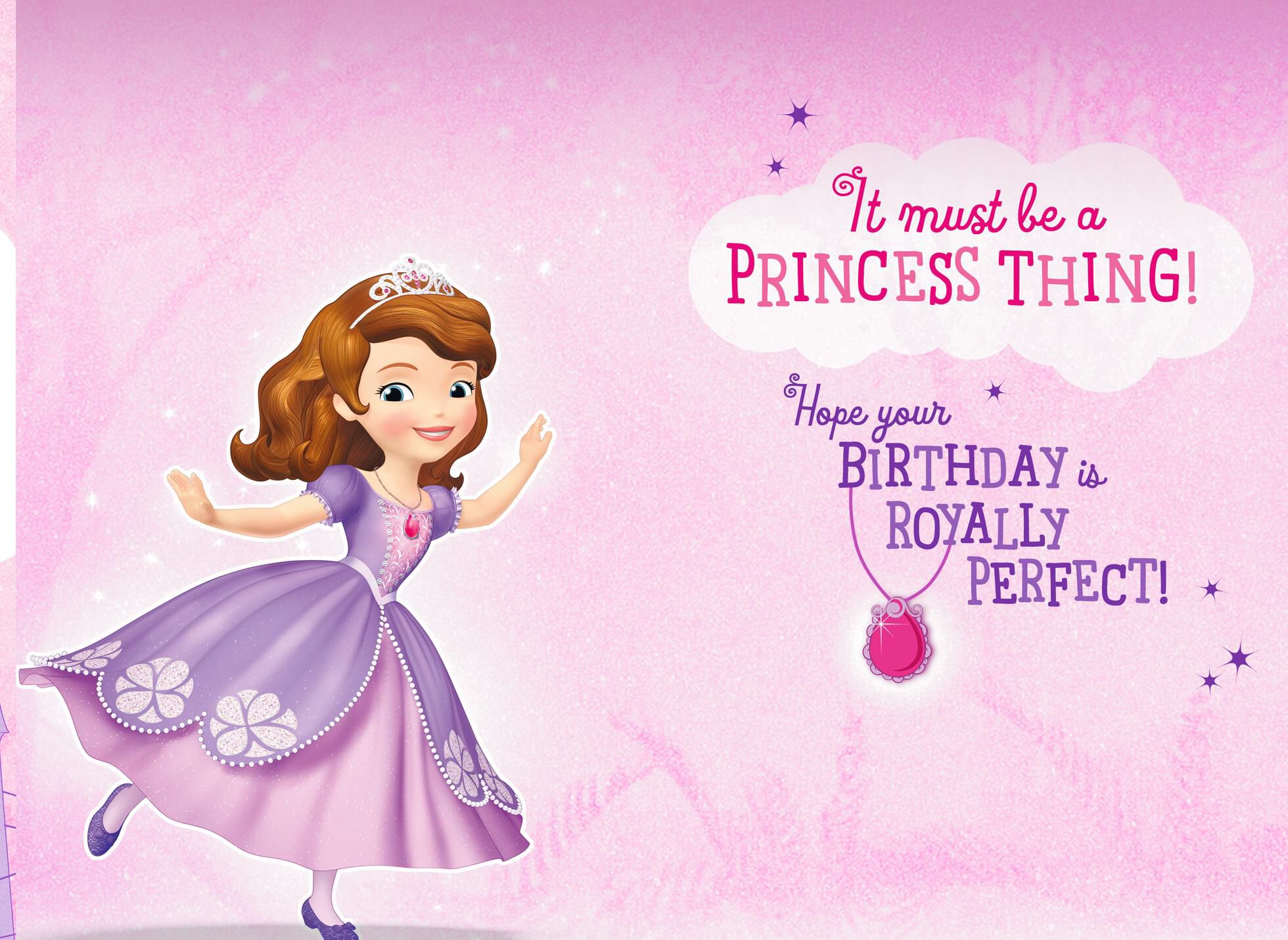 Sofia the First Royally Perfect Birthday Card
