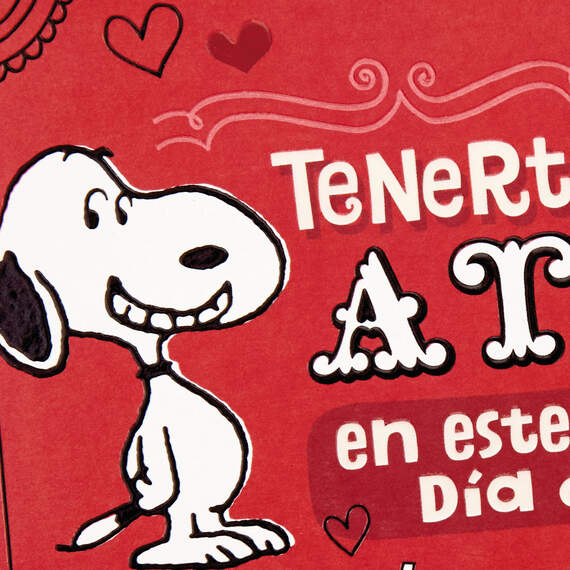 Peanuts® Snoopy Happy Dance Spanish Valentine's Day Card, , large image number 4