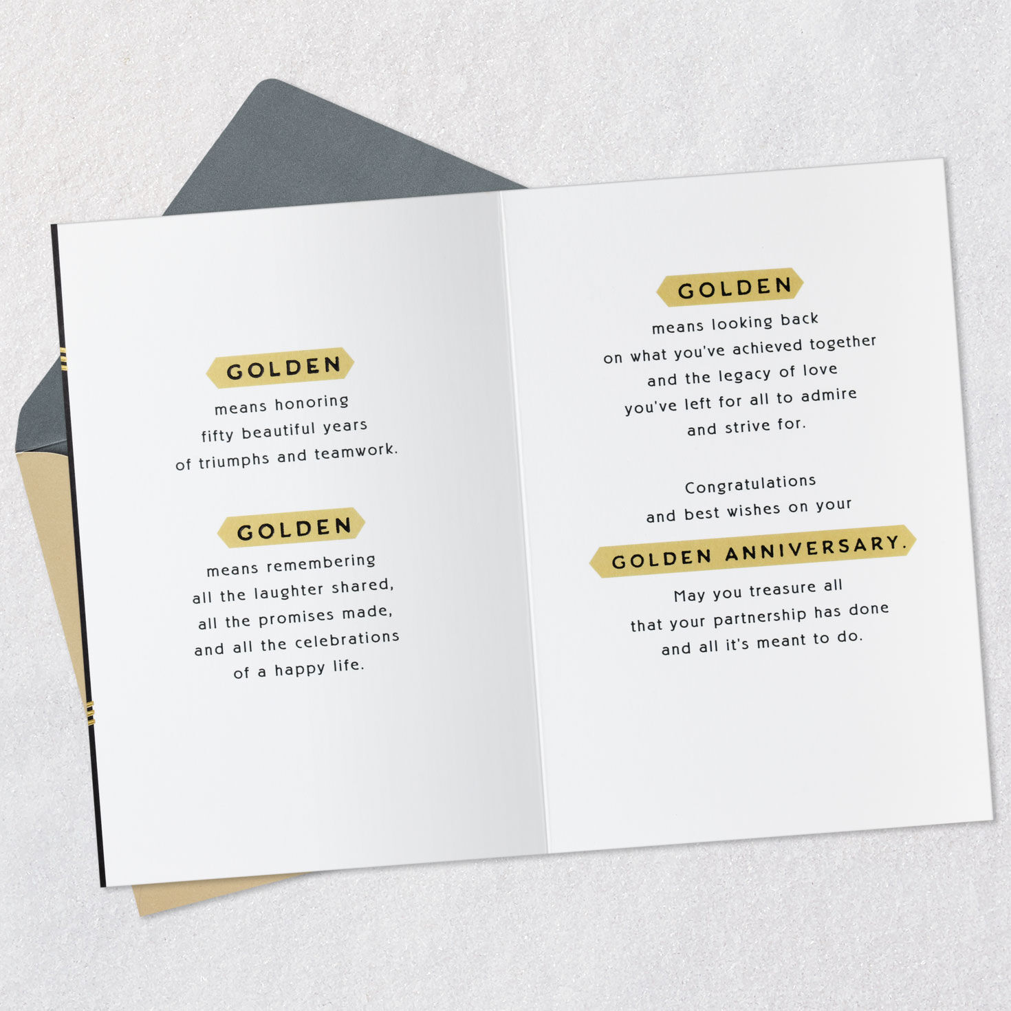 Golden Means 50th Anniversary Card for only USD 5.59 | Hallmark