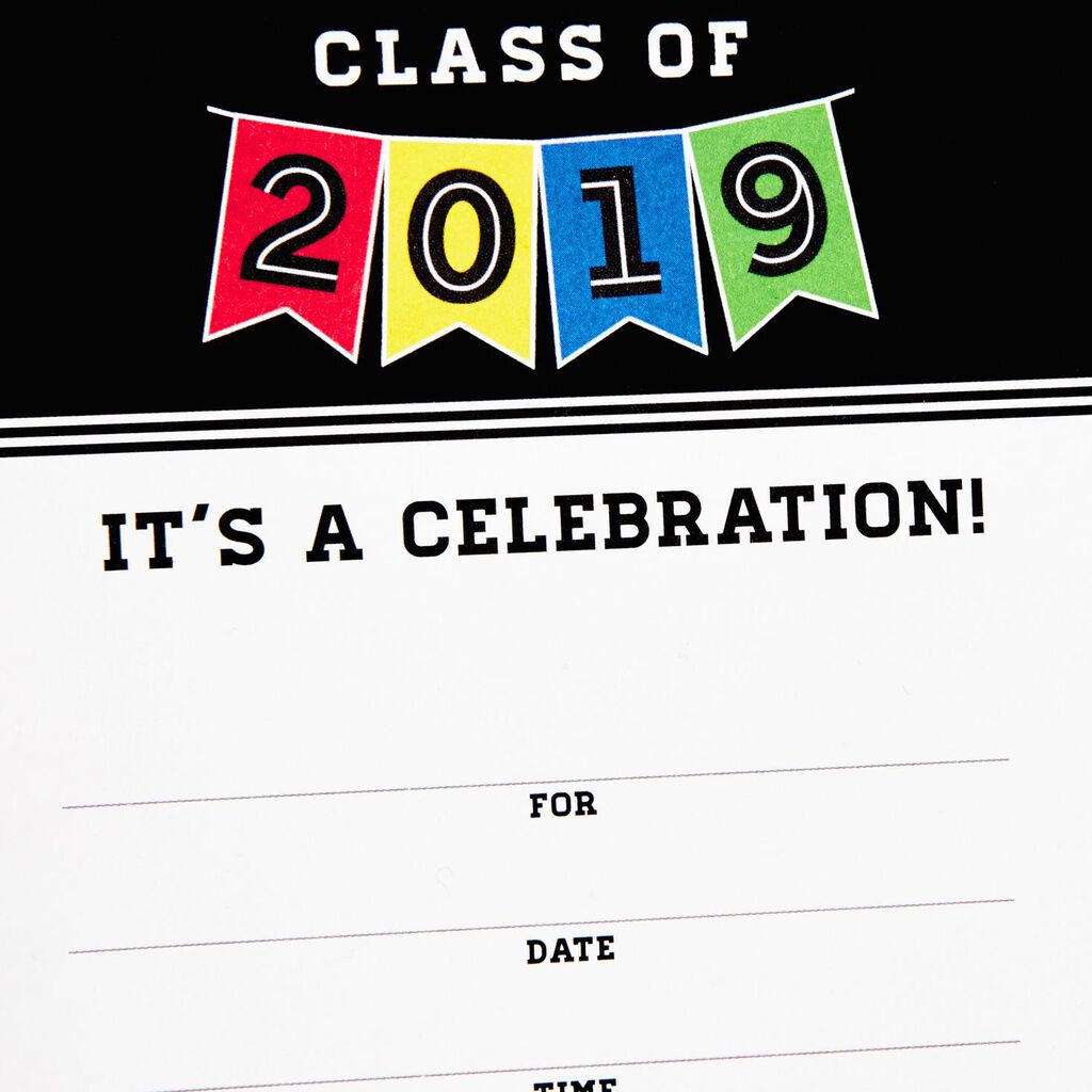 Class Of 2019 Banner Graduation Invitations Box Of 25