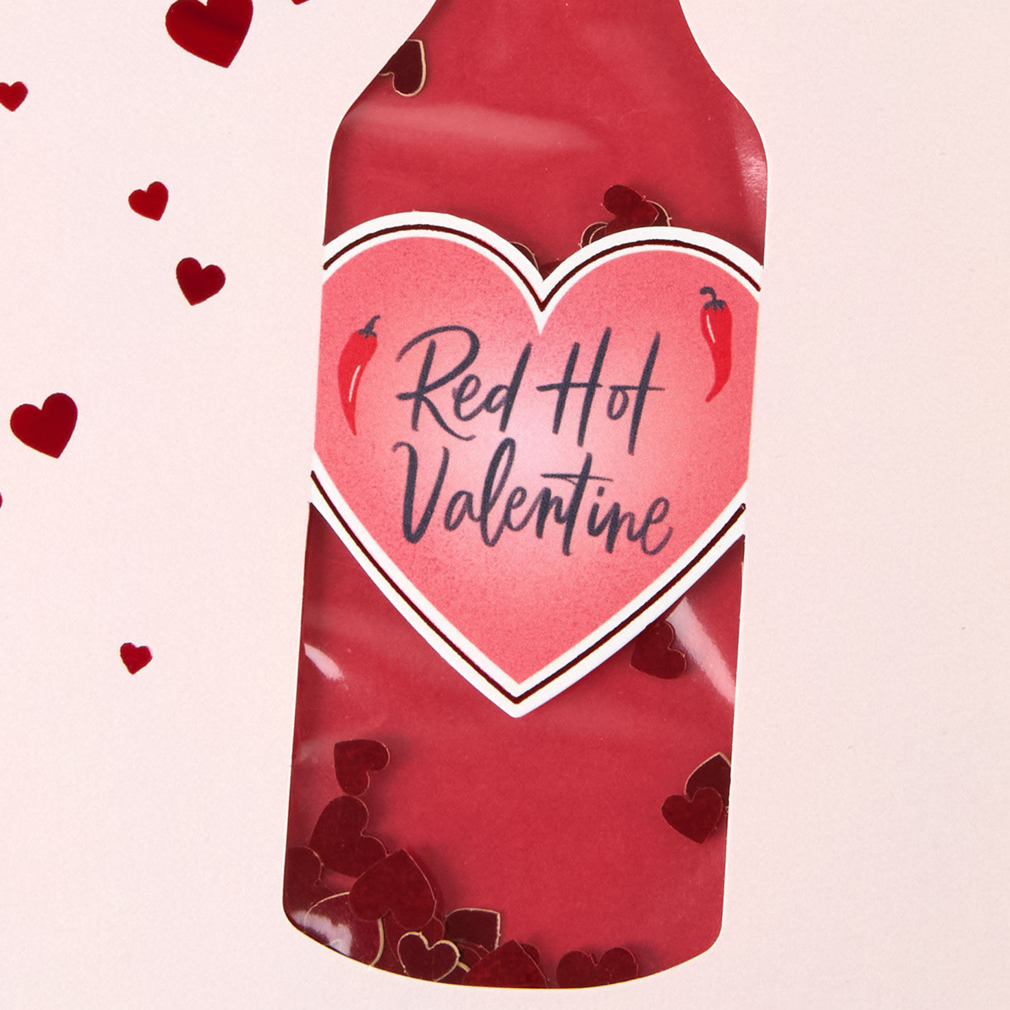 Hot Sauce Bottle Smoking Hot Valentine's Day Card Card Front Detail image number 5