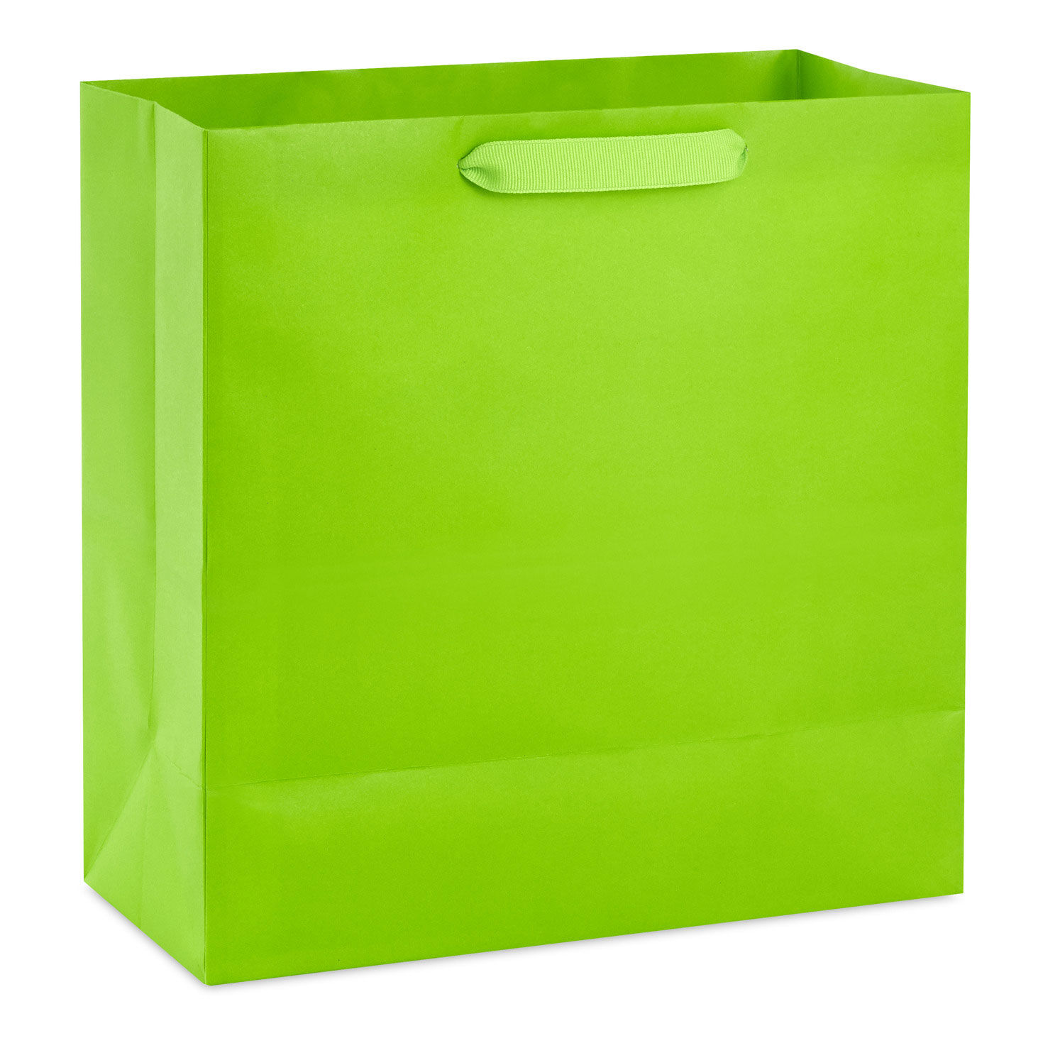 10.4" Lime Green Large Square Gift Bag, Lime Green, large image number 6