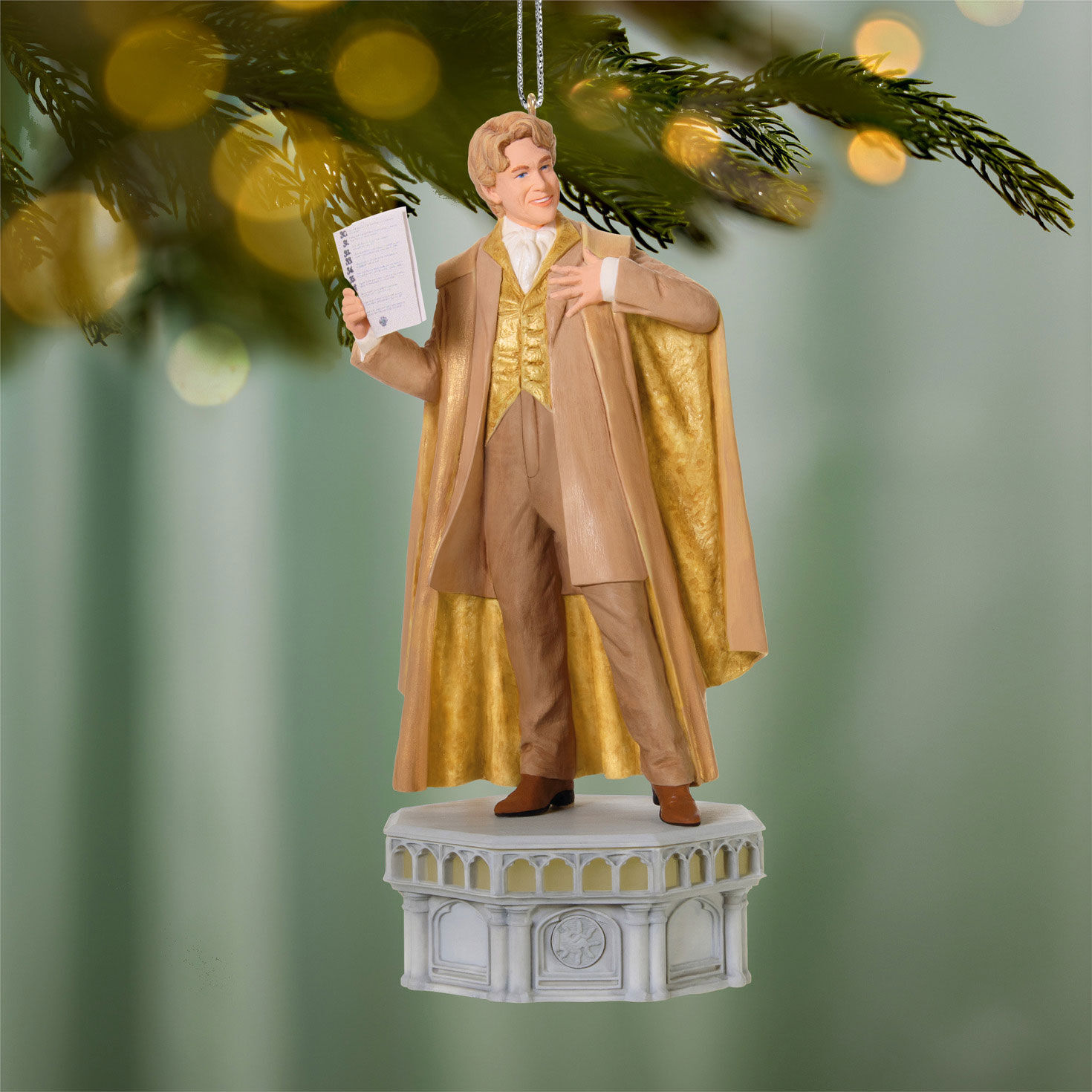 Harry Potter Gilderoy Lockhart Keepsake Ornament hanging on tree image number 2