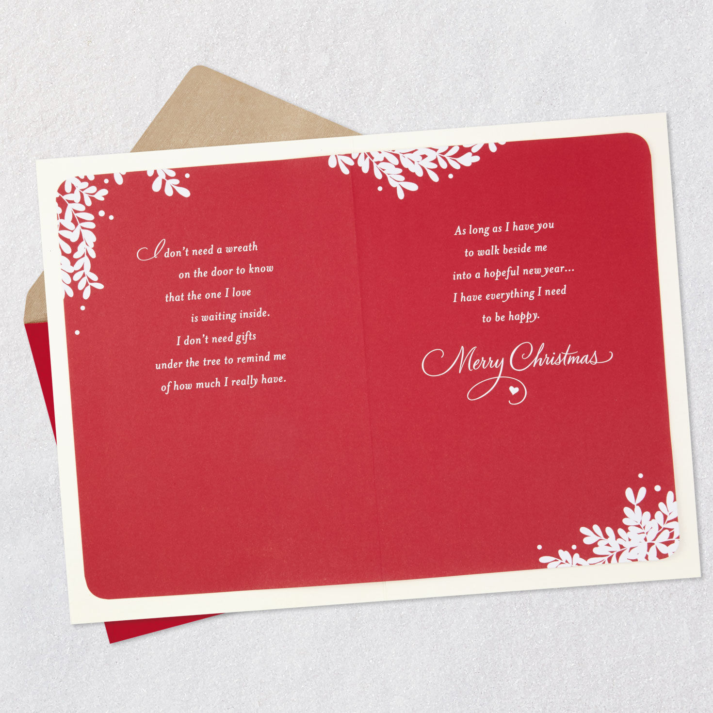Red Ribbon Romantic Card for Wife Open card with envelope image number 4