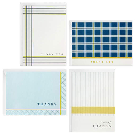 Upscale Plaid Assorted Blank Thank-You Notes, Pack of 48, , large image number 2