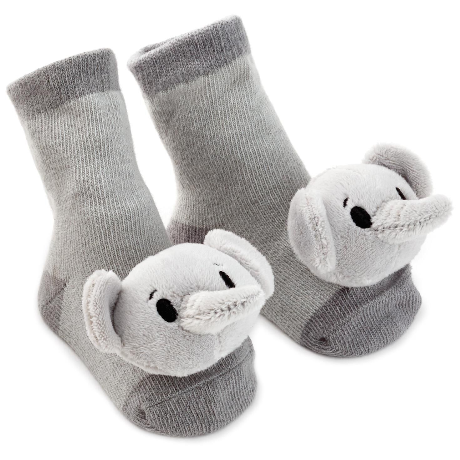 Itty Bittys Noah S Ark Elephant Baby Rattle Socks Baby Clothes