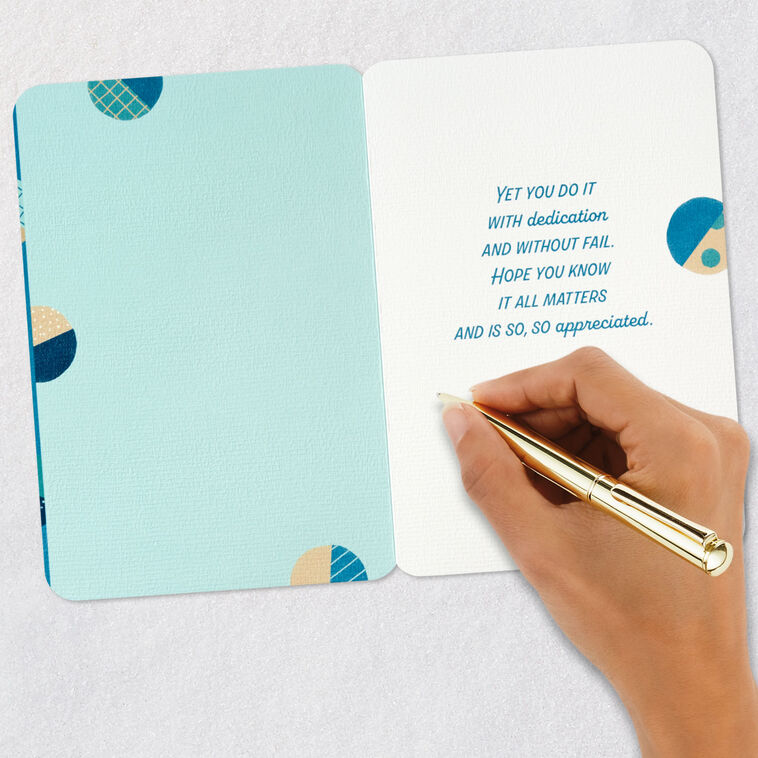 Patterned Circles Caregiver Thank You Card Signing card image number 6