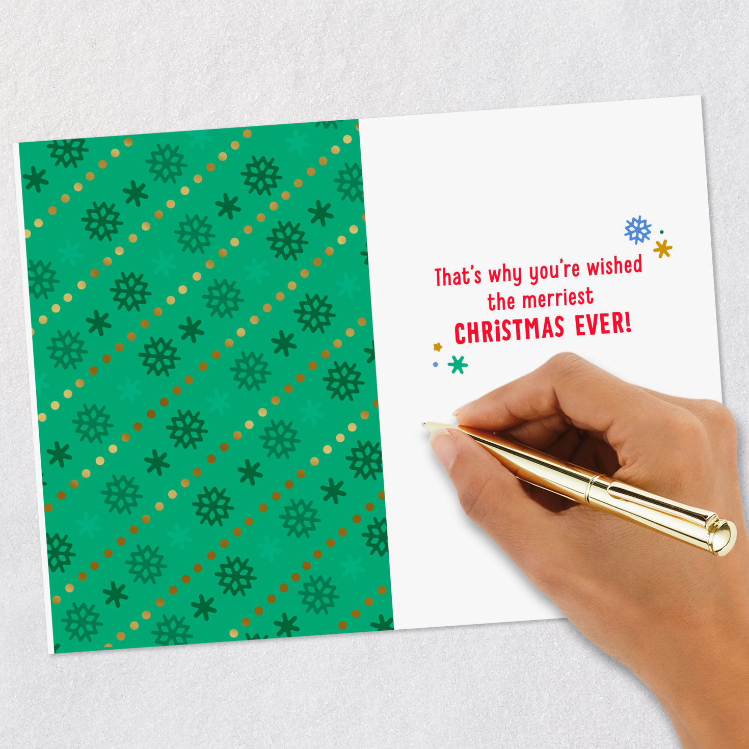 Colorful Typography Christmas Card for Nephew Signing card image number 6