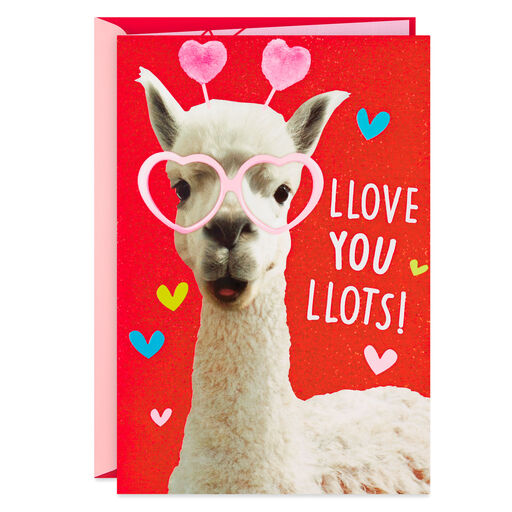 Love You Lots Llamas Valentine's Day Card, 