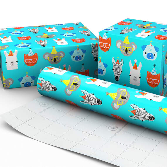 Party Animals Jumbo Wrapping Paper, 90 sq. ft., , large image number 2