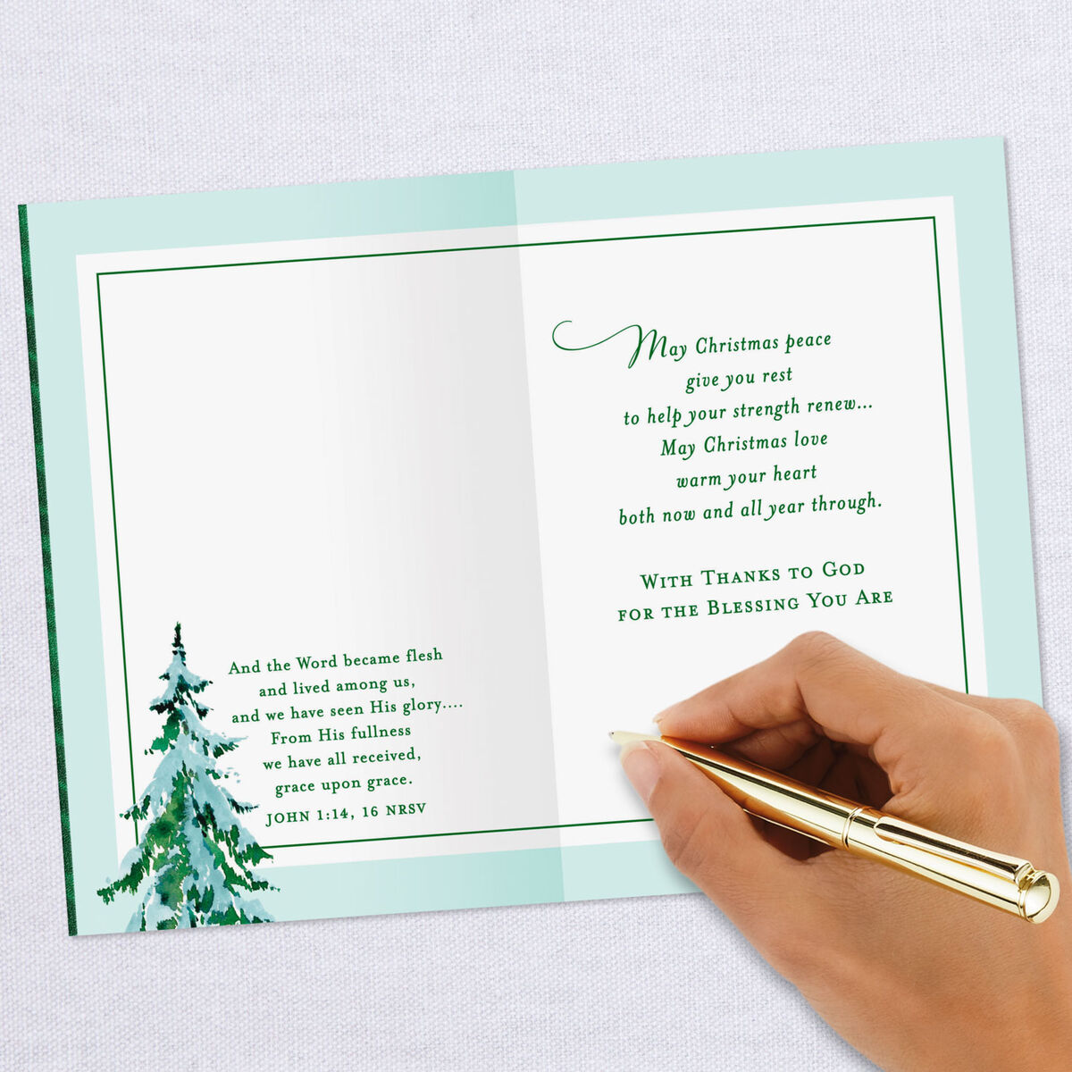 Fill Your Soul With Happiness Religious Christmas Card for Priest