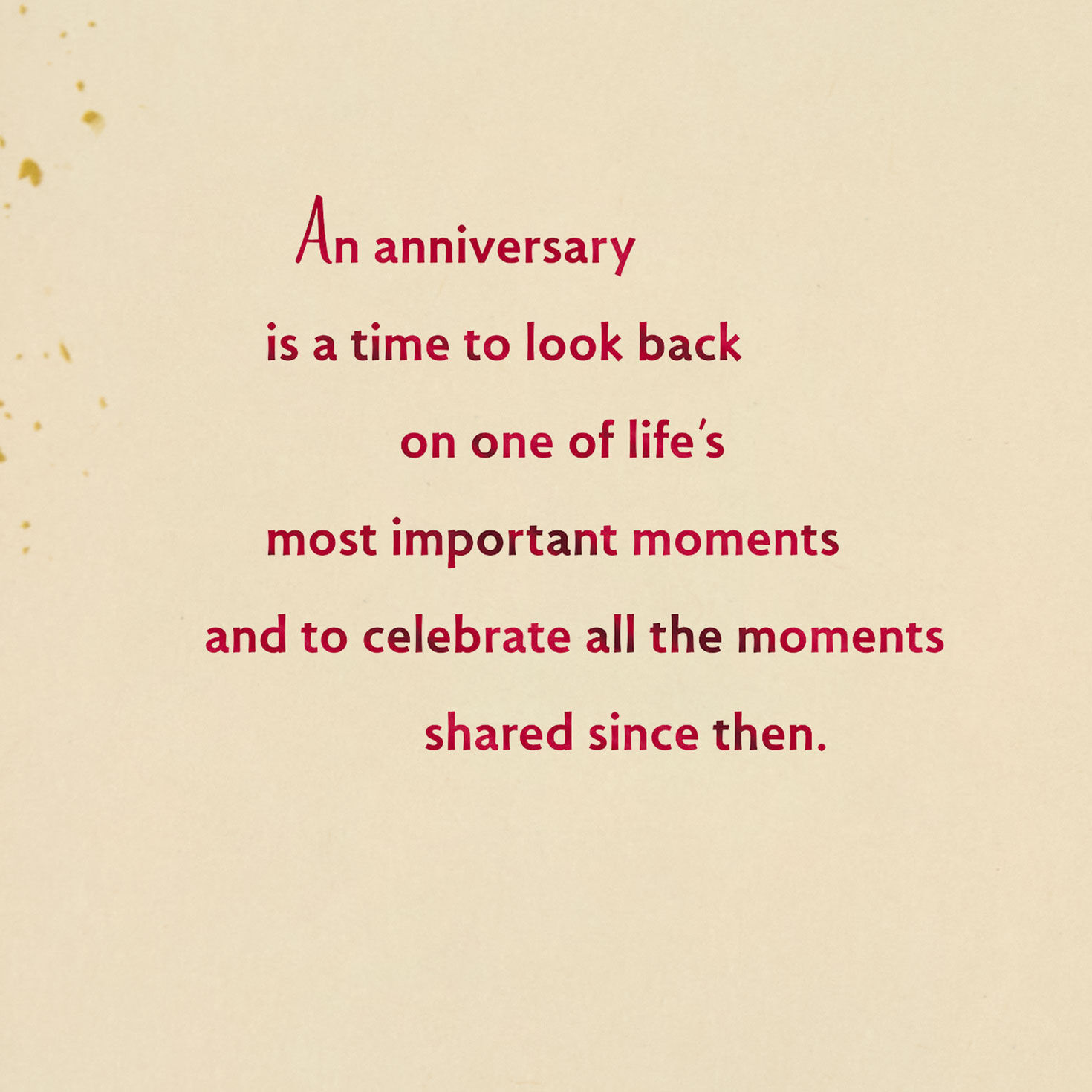 Burgundy and Gold Lettering 65th Anniversary Card Sentiment image number 2