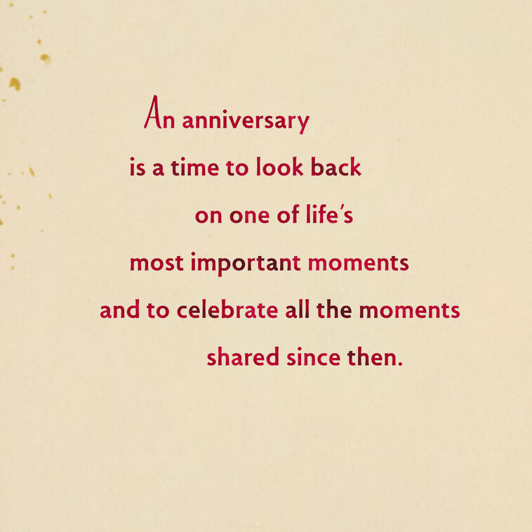Burgundy and Gold Lettering 65th Anniversary Card Sentiment image number 2