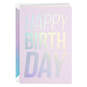 Silver Laser Foil Happy Birthday Card, , large image number 1