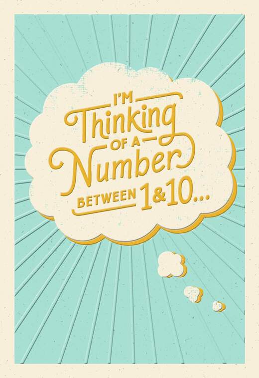 Number Between 1 and 10 Thinking of You Card, , large image number 1