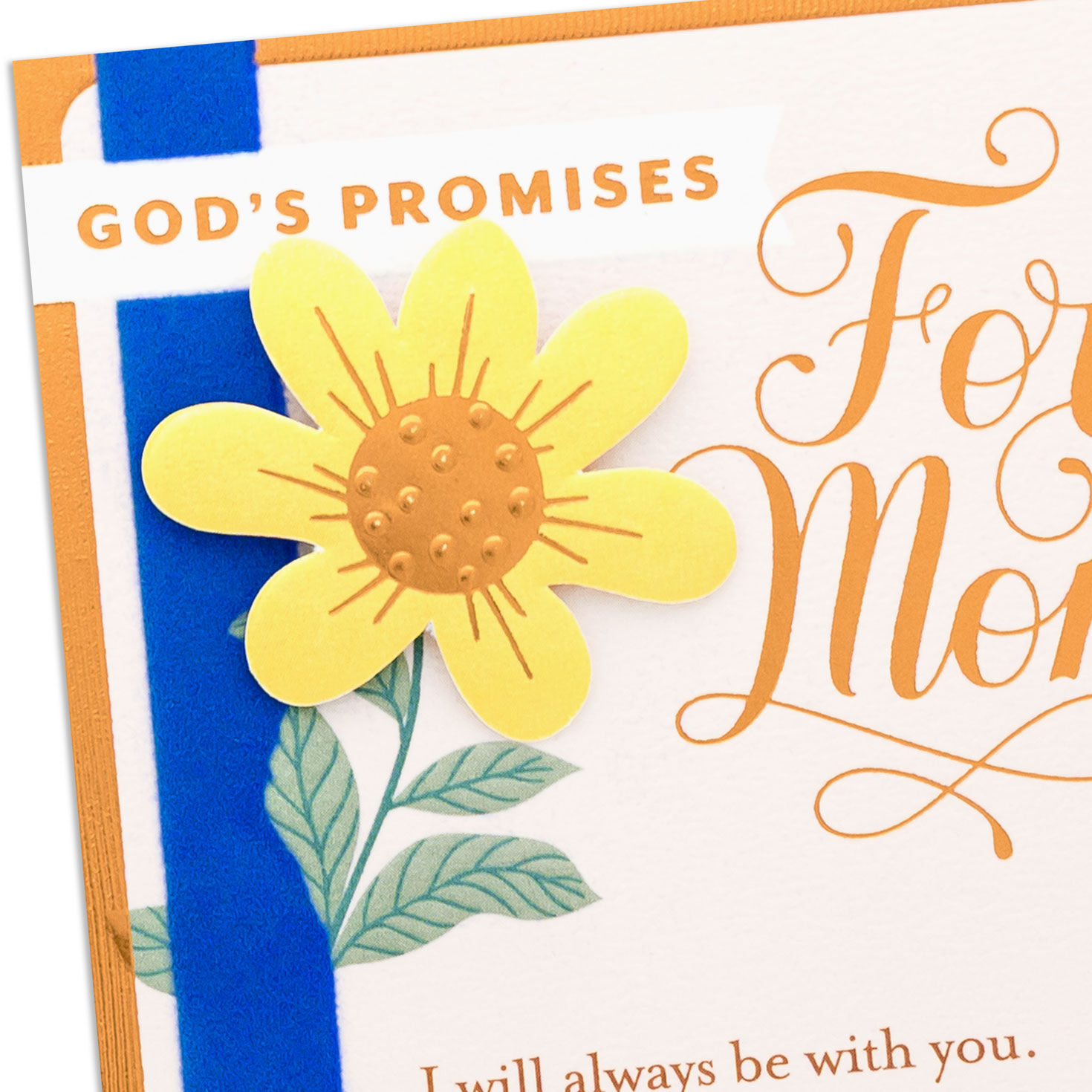 Retro Flowers Religious Mother's Day Card for Mom Card Front Detail image number 4