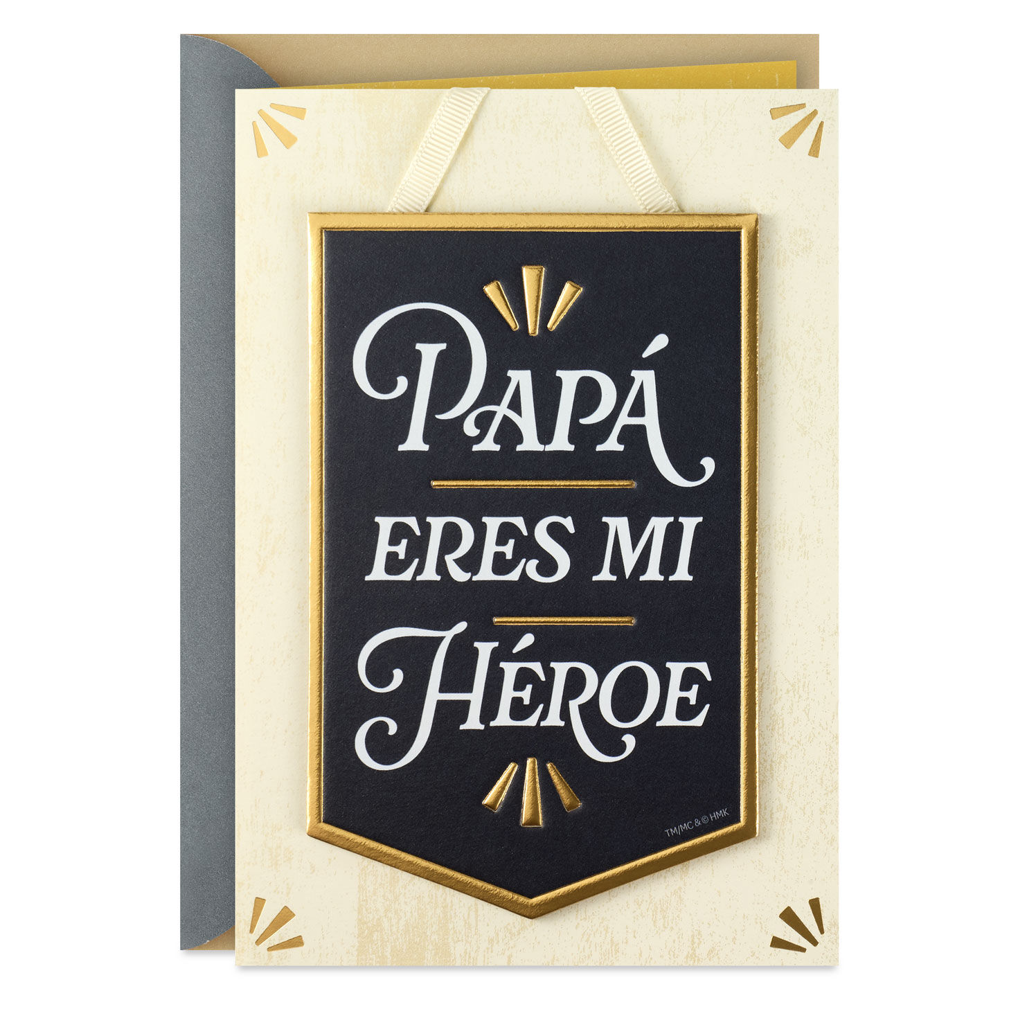 Papá, You're My Hero Spanish-Language Father's Day Card With Banner