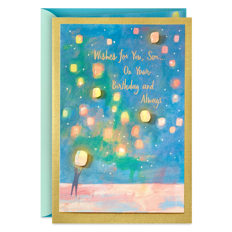 Let All the Happiness Into Your Life Birthday Card for Son