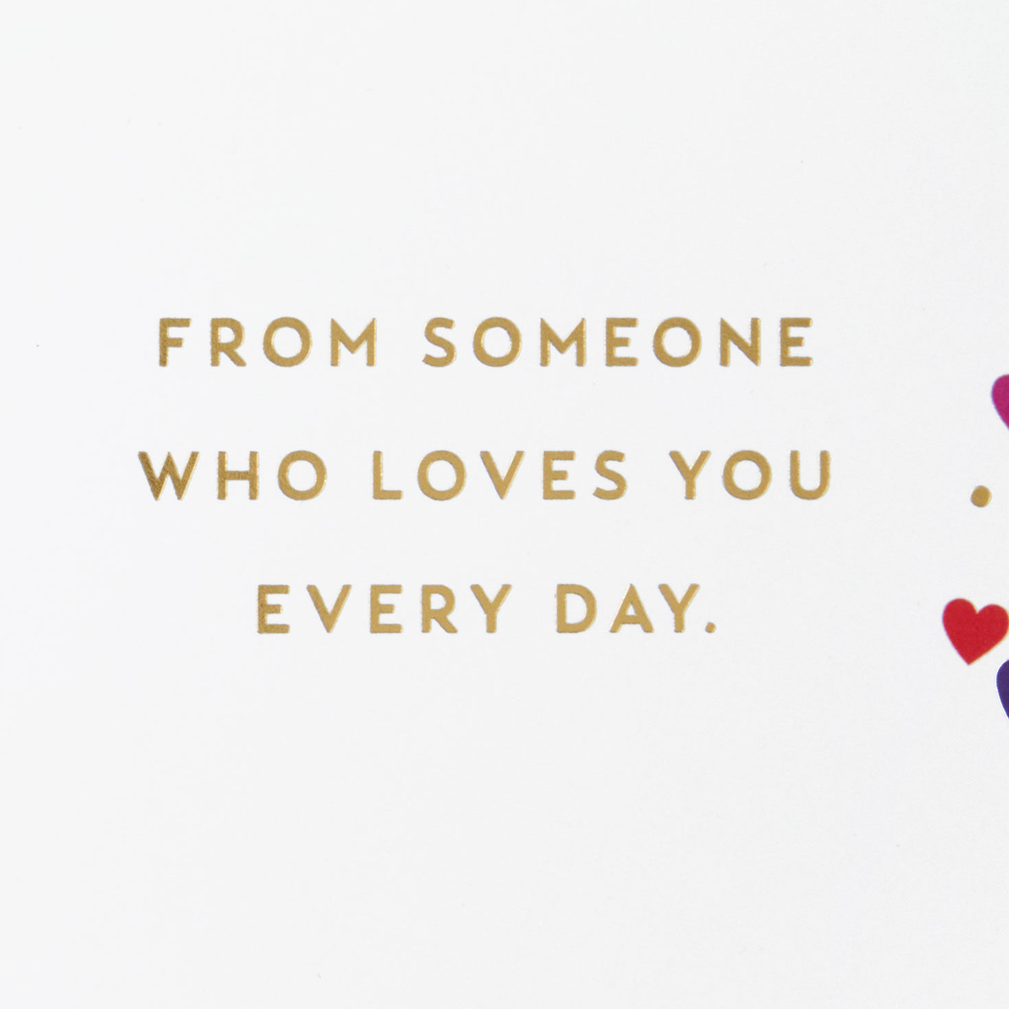 Confetti Heart on Red Valentines Day Card Sentiment image number 2