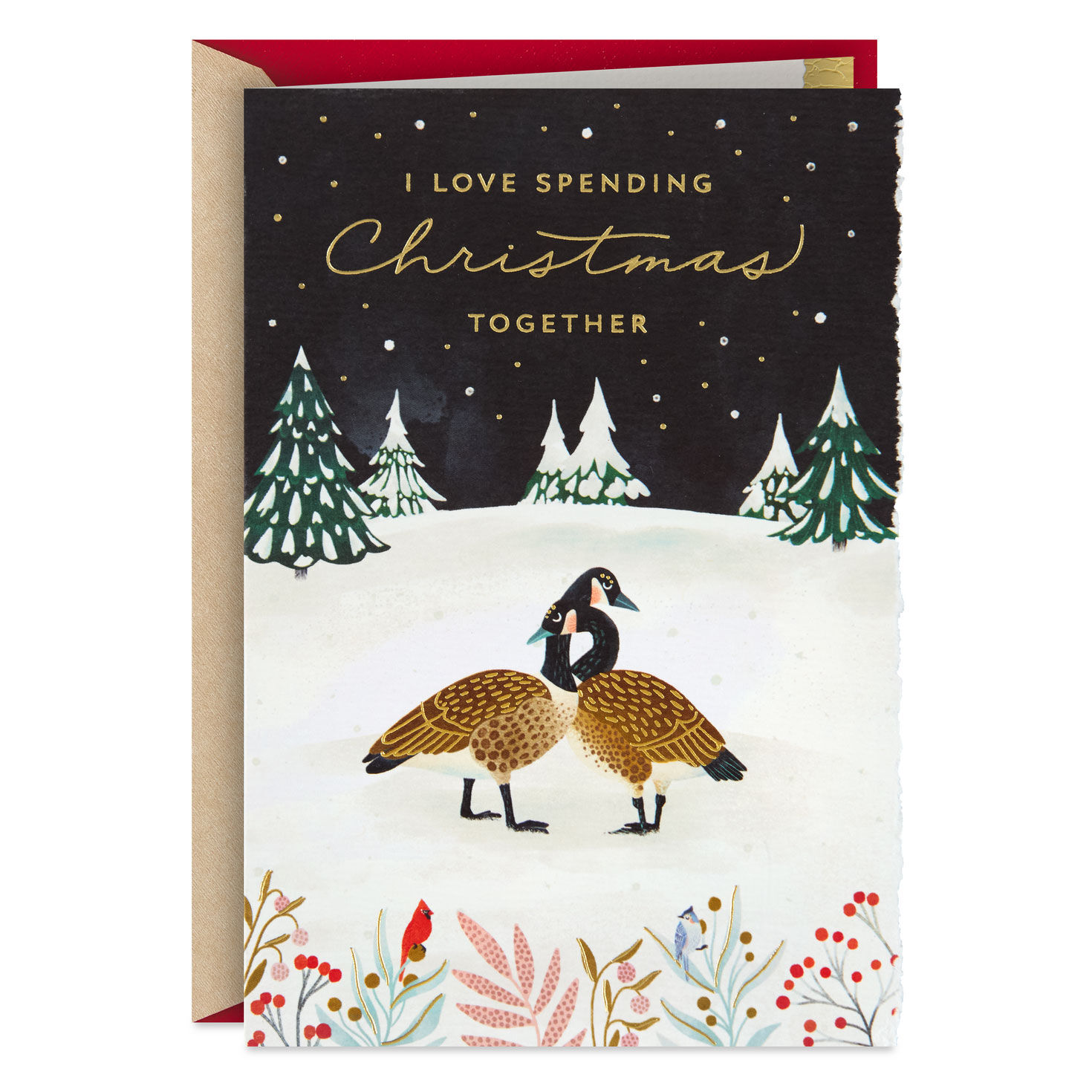 I Love Spending the Season With You Romantic Christmas Card