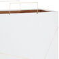 White With Gold Extra-Deep Square Gift Bag, 15", , large image number 4