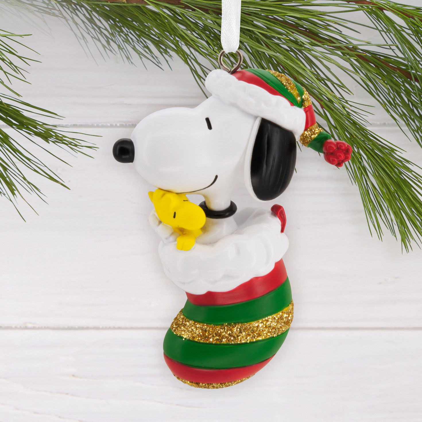 Peanuts® Snoopy and Woodstock in Stocking Hallmark Ornament for only USD 11.49 | Hallmark