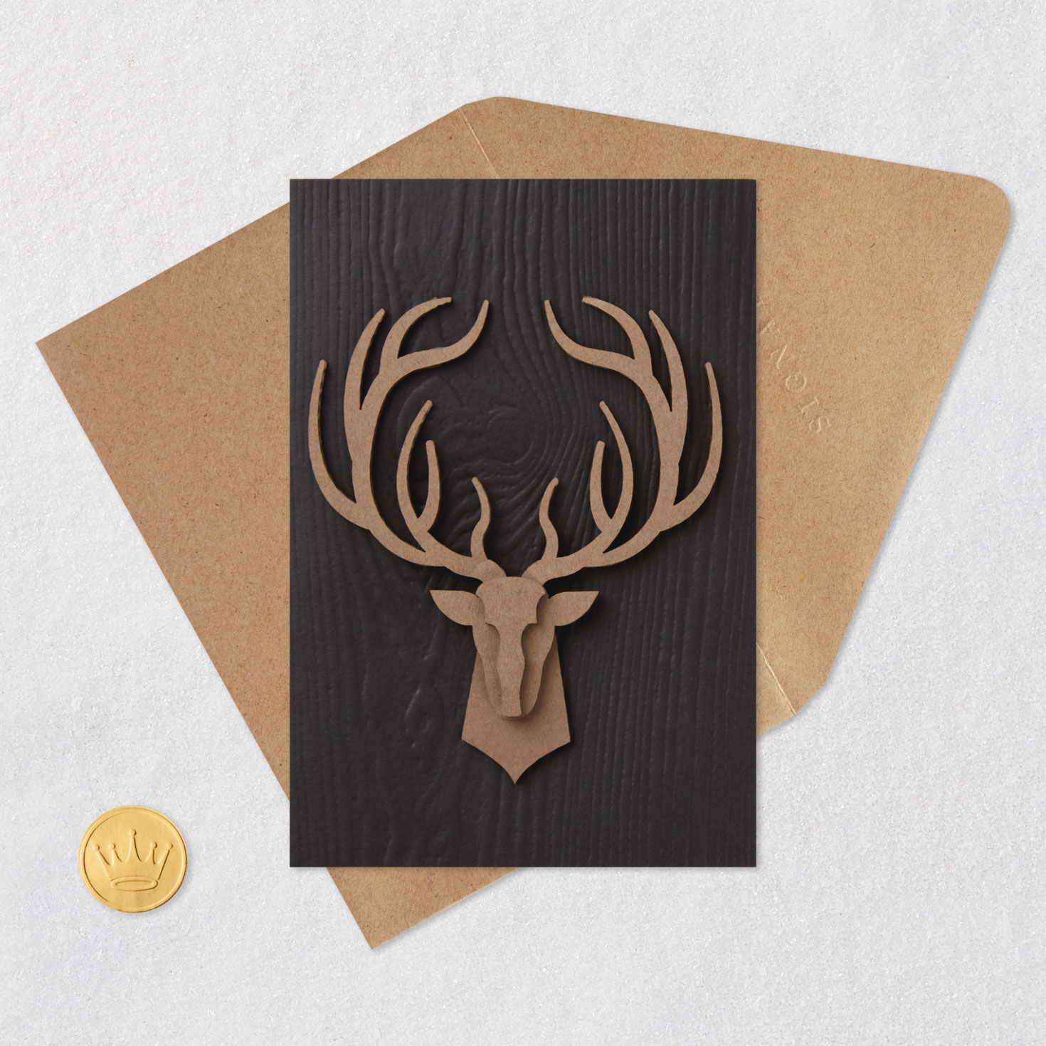 Deer Antlers Birthday Card Card Front Detail image number 5