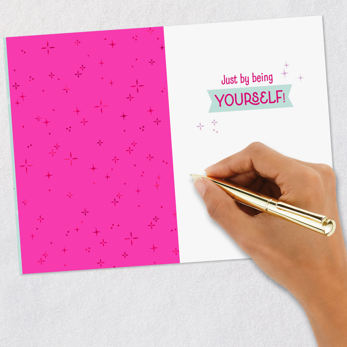 Disco Foil Tree Granddaughter Christmas Card Signing card image number 6