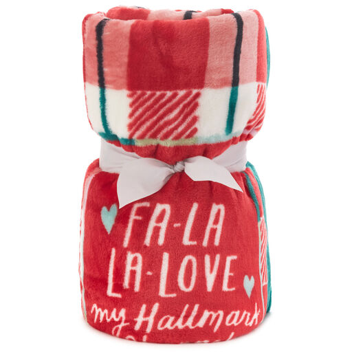 Hallmark Channel Fa-La-La-Love Plaid Blanket, 50x60, 