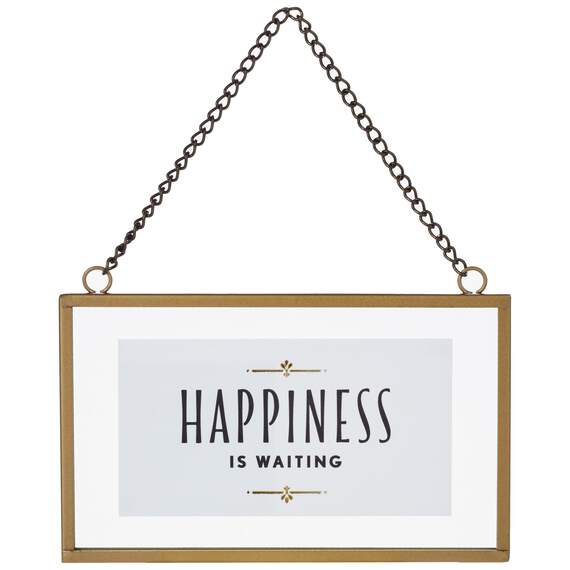 Happiness Is Waiting Floating Framed Quote, 3x5, , large image number 1