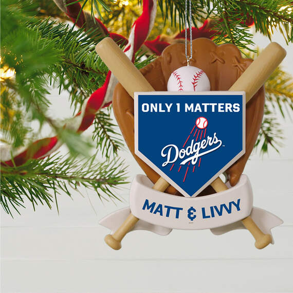 MLB Baseball Personalized Ornament, Dodgers™, , large image number 2