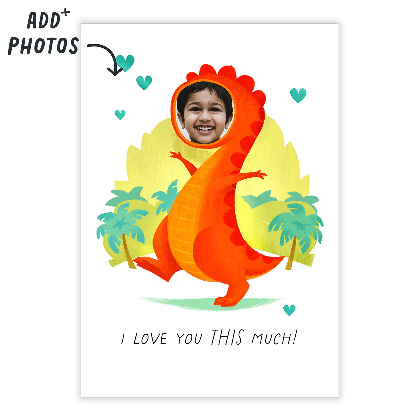 Fun Dinosaur Face eCard, , large image number 2