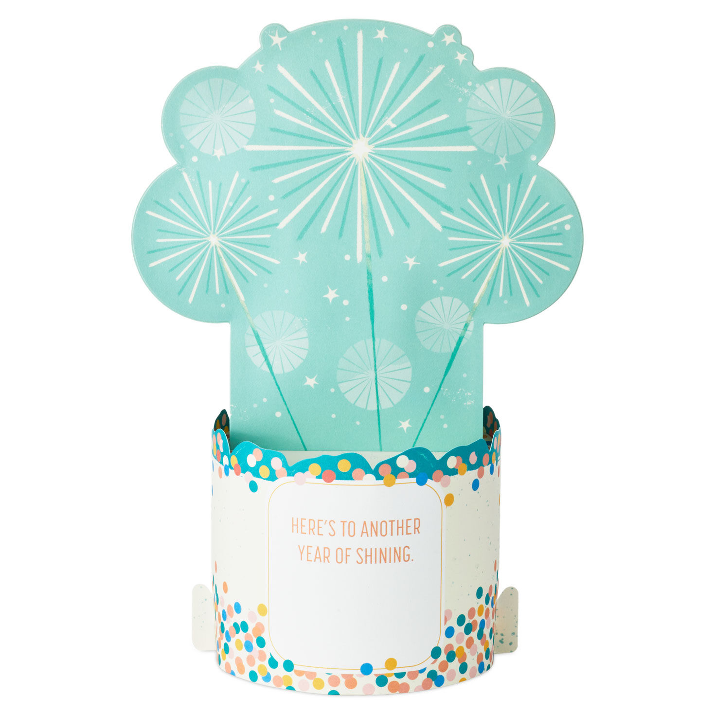 Shine On Cake With Sparklers Musical 3D Pop-Up Birthday Card With Motion, , large image number 3