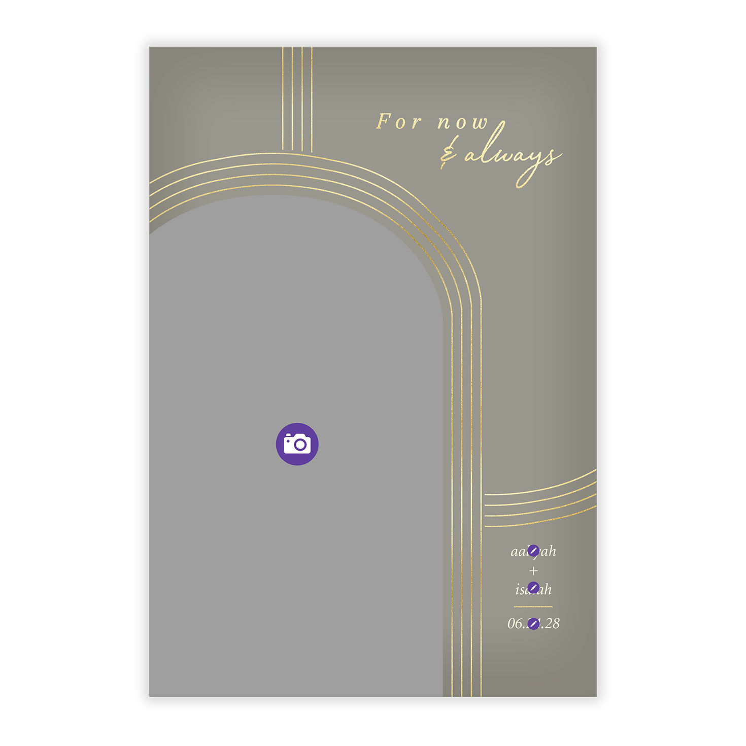 Now and Always Gold Arch Save the Date, , large image number 5