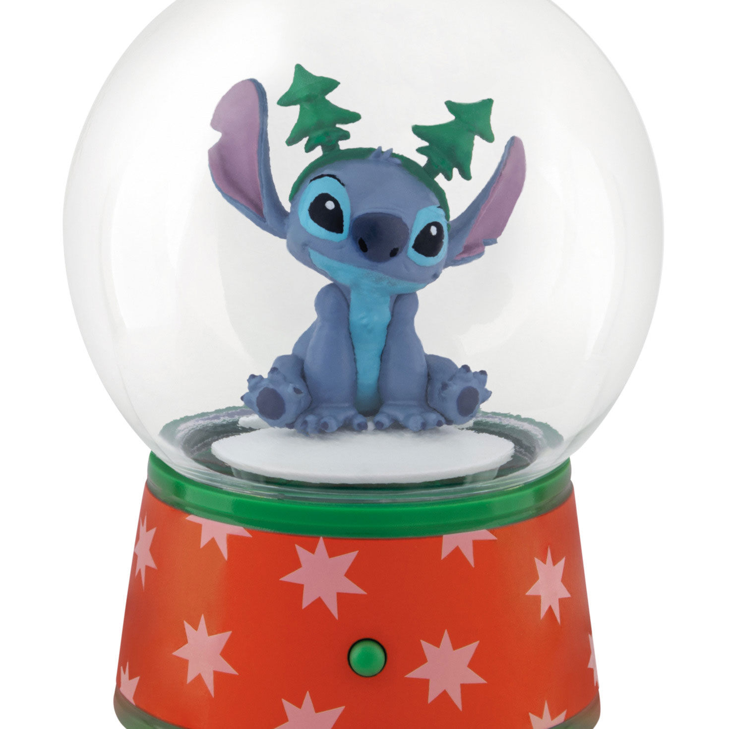 Stitch Snow Globe Christmas Ornament upclose view image number 5