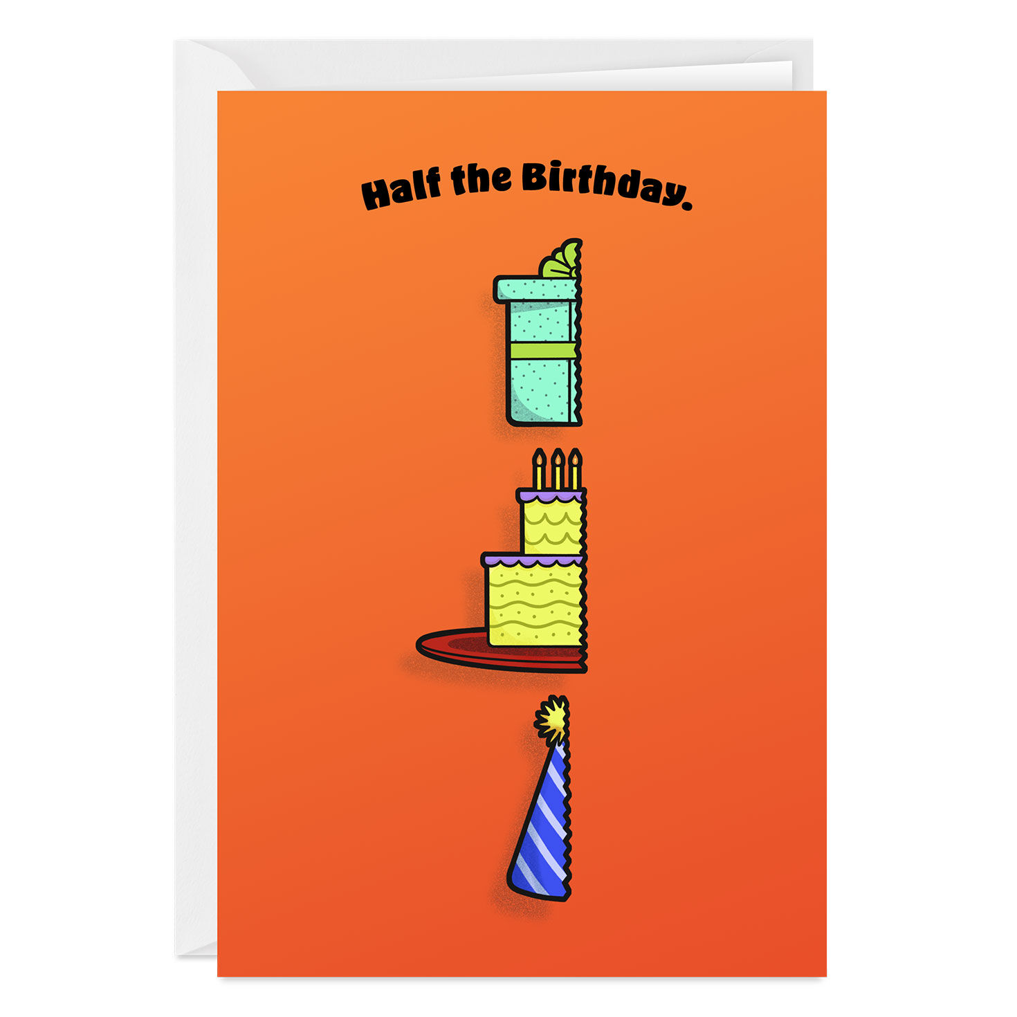 All the Fun Half Birthday Custom Birthday Card