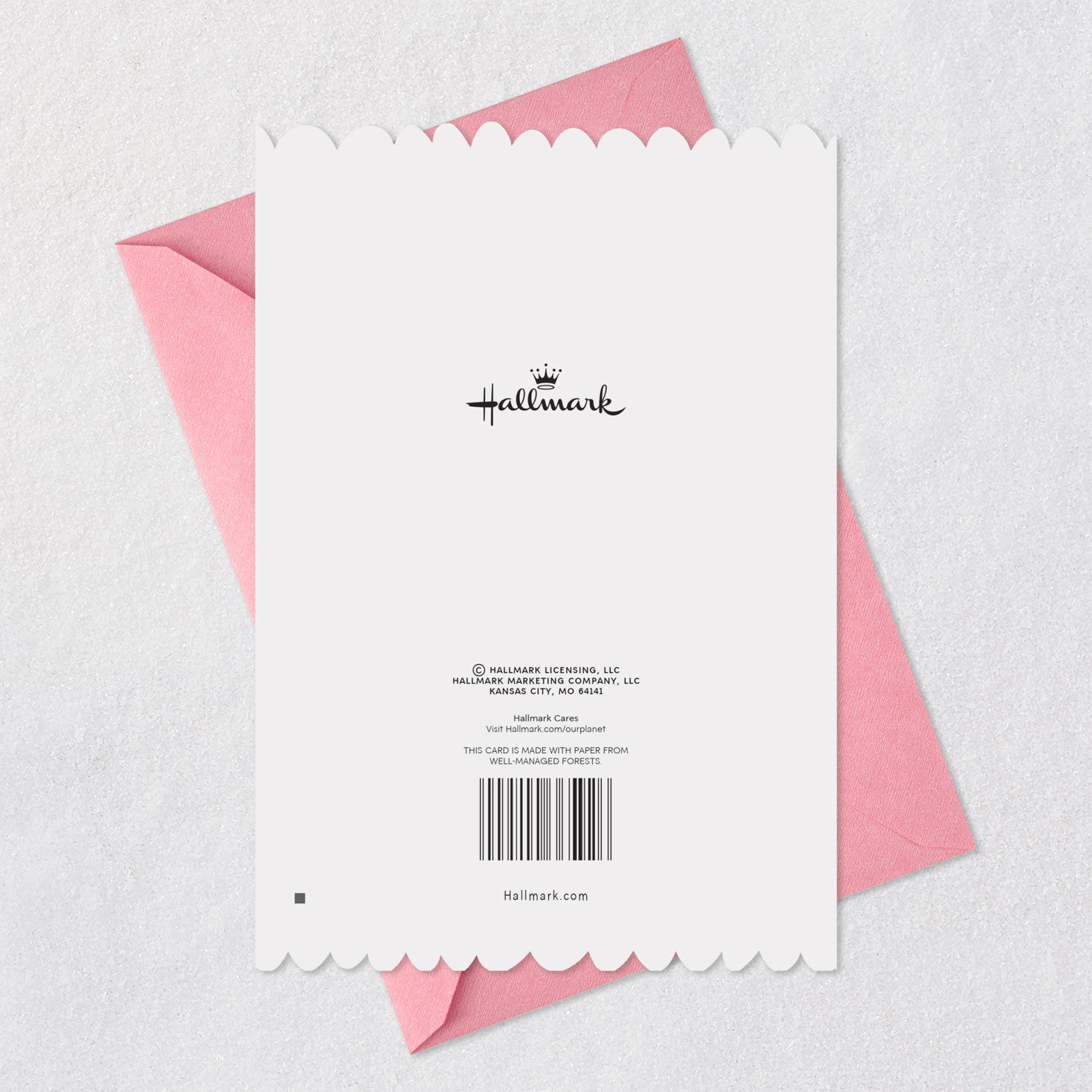 Newborn Items and Hearts 99-cent New Baby Girl Card Card Back with Envelope image number 9