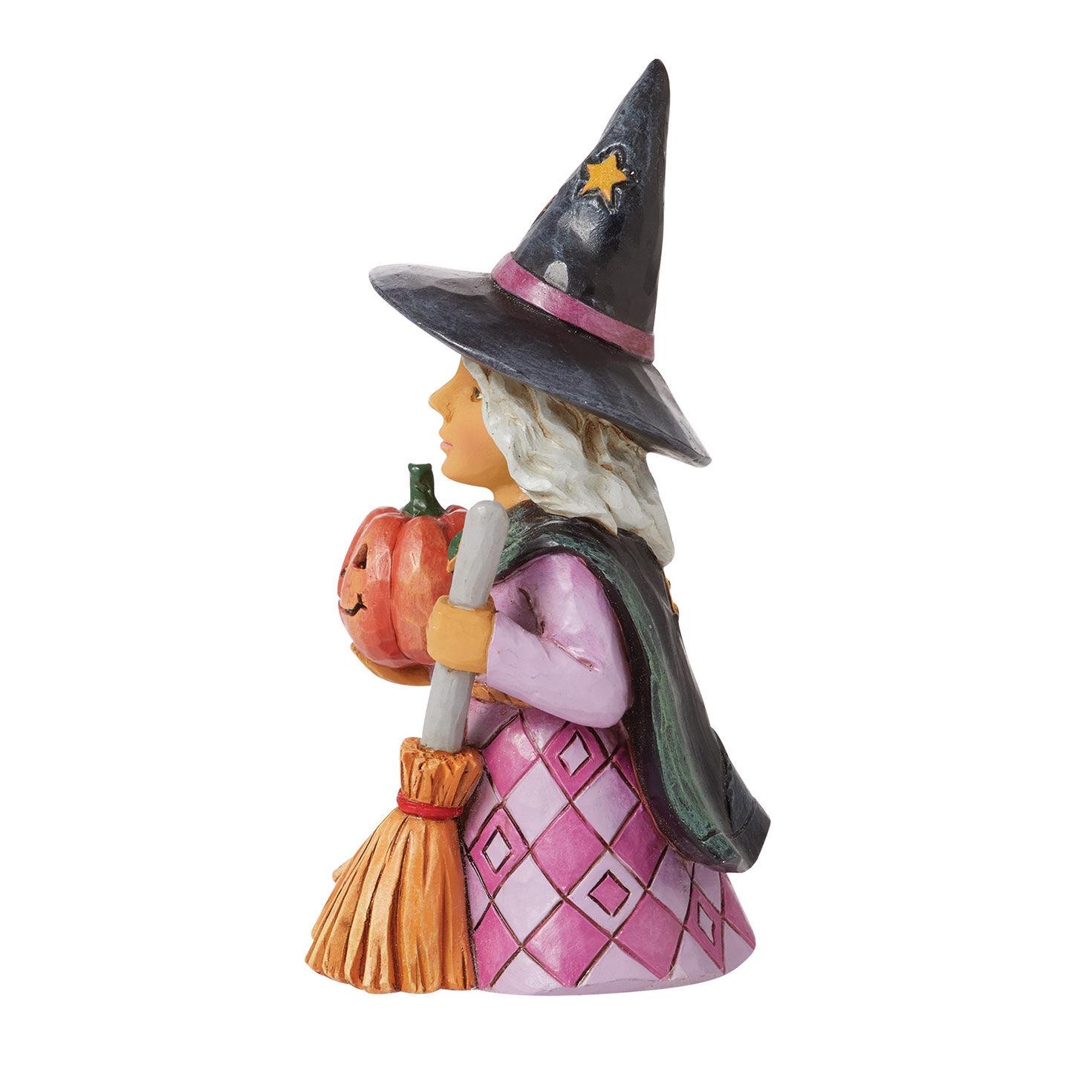 Jim Shore Heartwood Creek Witch Holding Pumpkin Mini Figurine, 3.9", , large image number 2