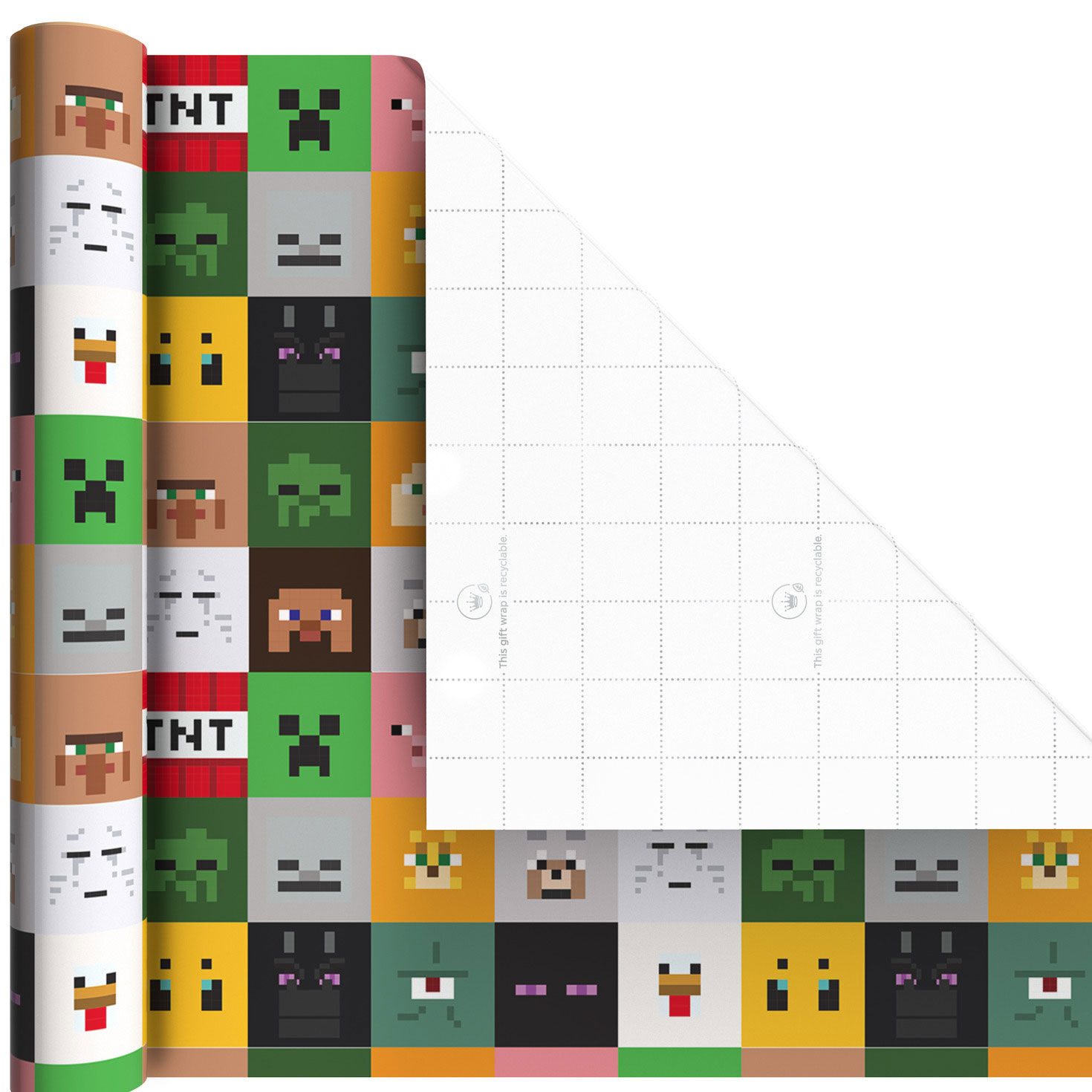 Minecraft Assorted Mini Gift Wrap Rolls Wrap Square image number 6