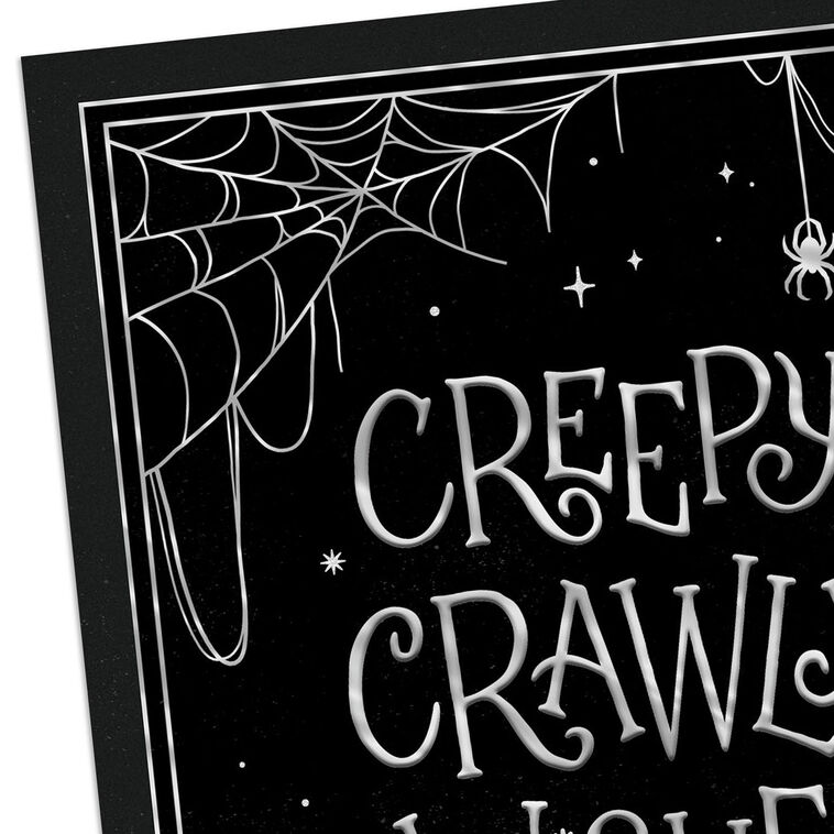 Creepy Crawly Wishes Halloween Card, , large image number 4