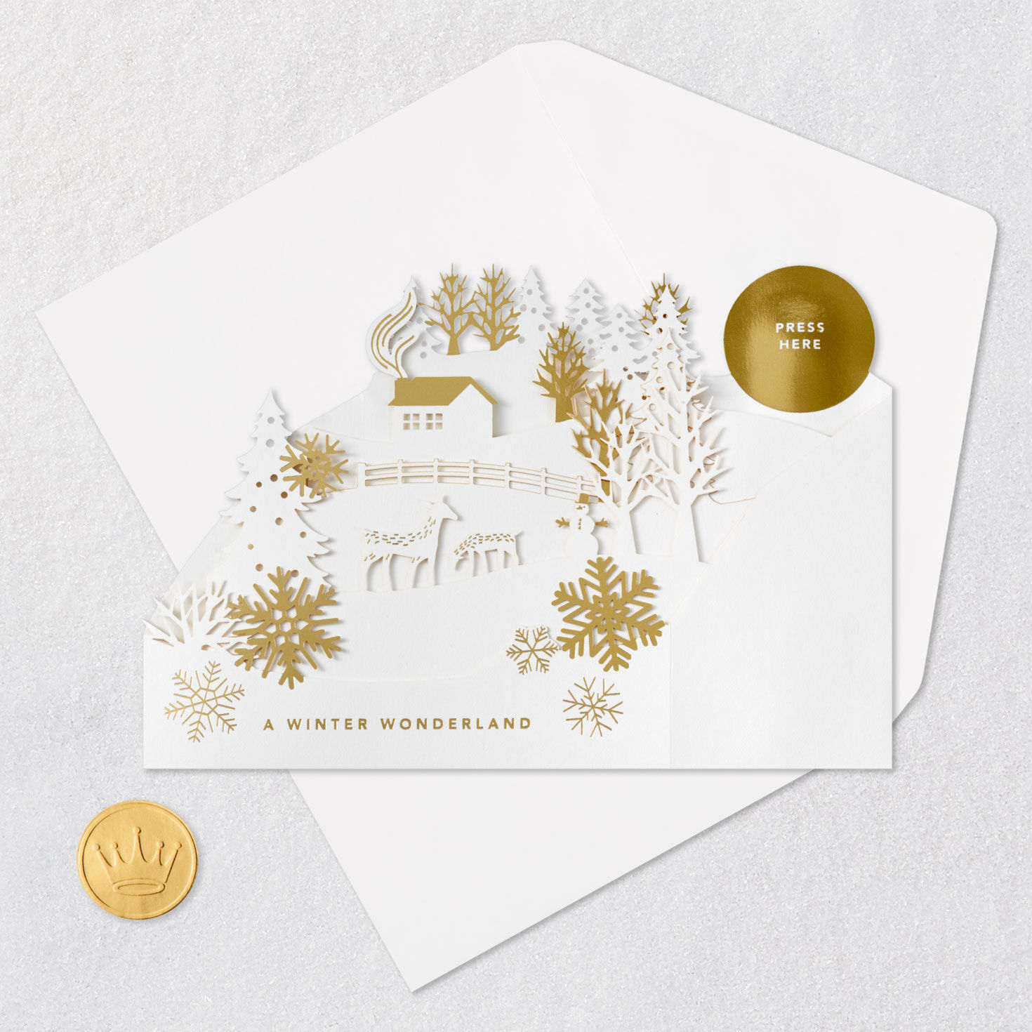 Winter Wonderland Musical 3D Pop-Up Holiday Card With Light, , large image number 5