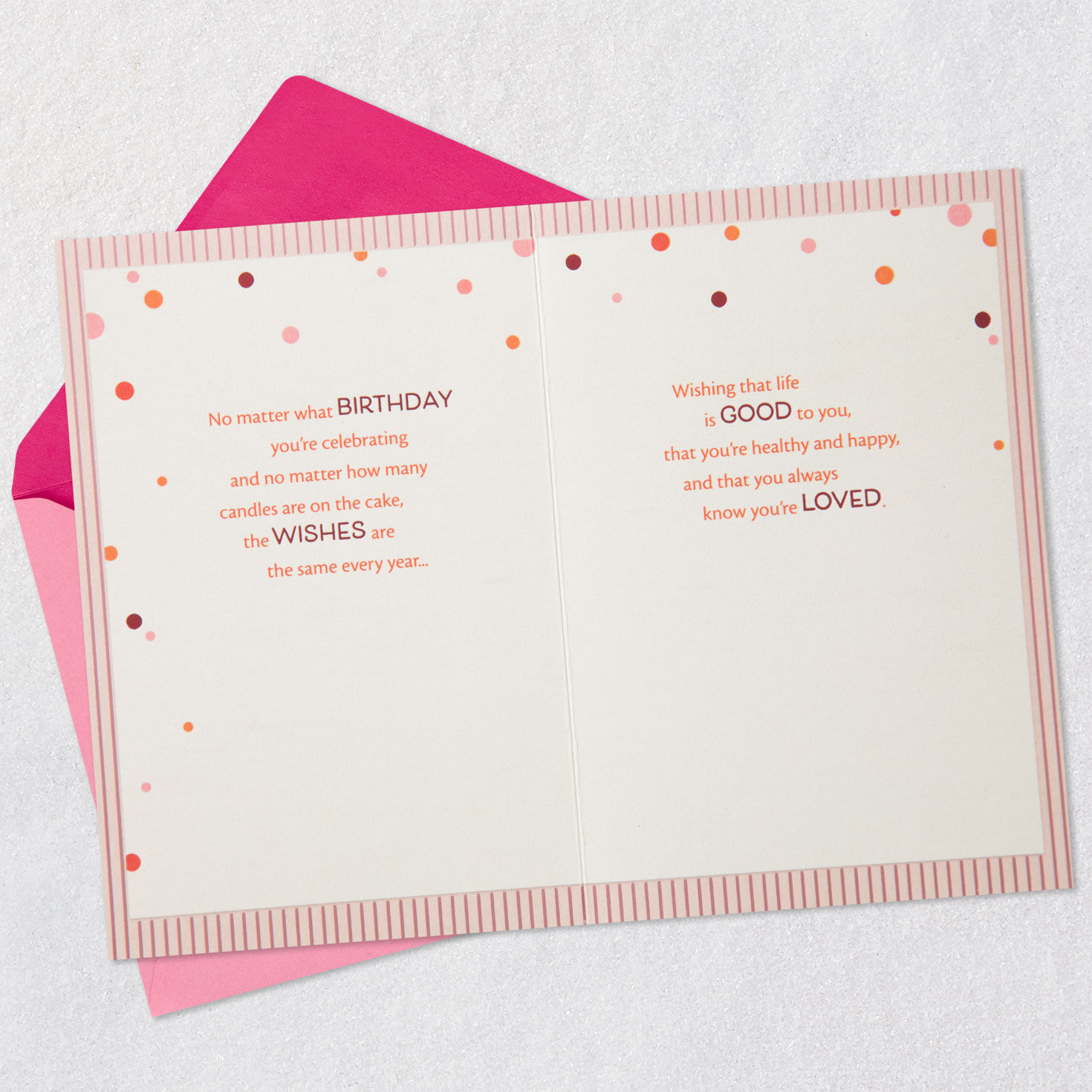 Modern Cake With Candles Daughter Birthday Card Open card with envelope image number 4