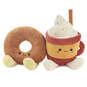 Better Together Doughnut and Latte Magnetic Plush, 7", , large image number 1