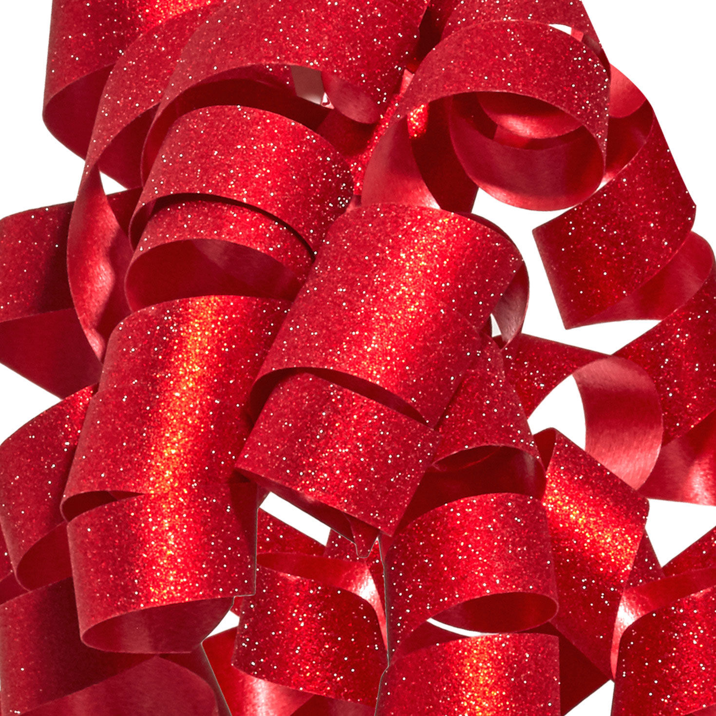6.5" Sparkling Red Curly Ribbon Gift Bow, Sparkling Red, large image number 4